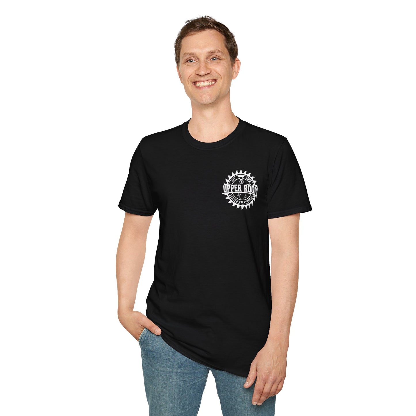 Unisex Softstyle T-Shirt (white logo)
