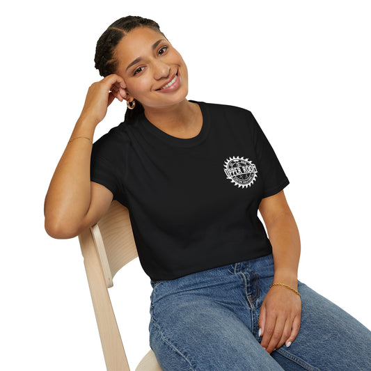 Unisex Softstyle T-Shirt (white logo)